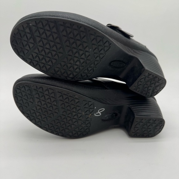 Klogs Black Leather Studded Strap Clogs Size 7.5 - Picture 9 of 12